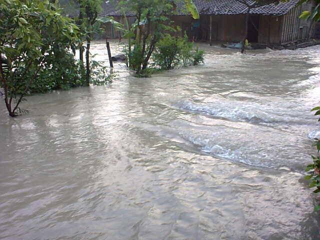 Banjir  yang melanda Desa Mojorembun